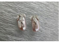 Diamond Pearl Earring